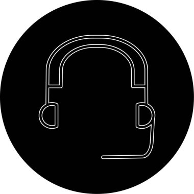 Kulaklık simgesinin vektör illüstrasyonu