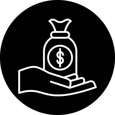 Bir torba simgesinin vektör illüstrasyonu