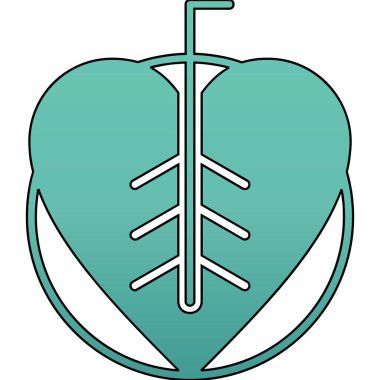 Kalp. Web simgesi basit illüstrasyon