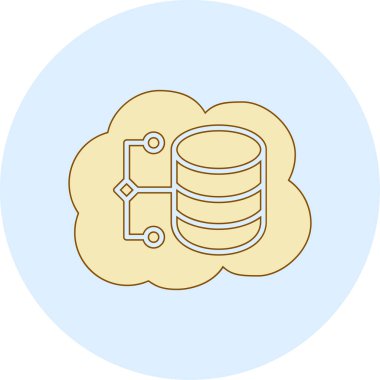 Bulut hesaplama teknolojisi vektör çizimi