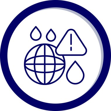 Su simgesini illüstrasyon vektör