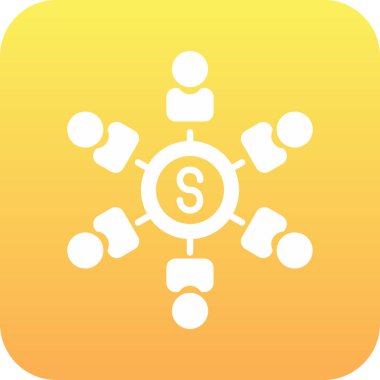 İş ve finans ikonu parasının vektör illüstrasyonu