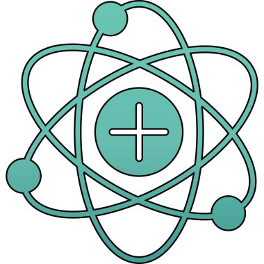 atom simgesi, vektör illüstrasyonu