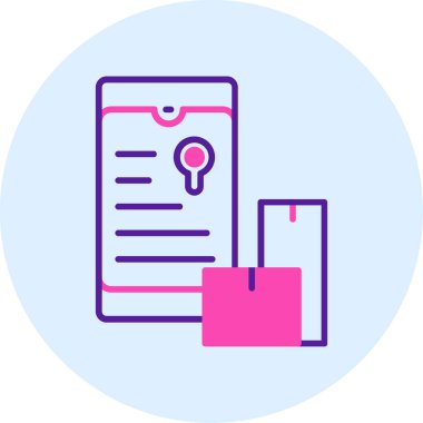 Belge. Web simgesi basit illüstrasyon