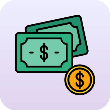 Dolar simgesi vektör illüstrasyonu