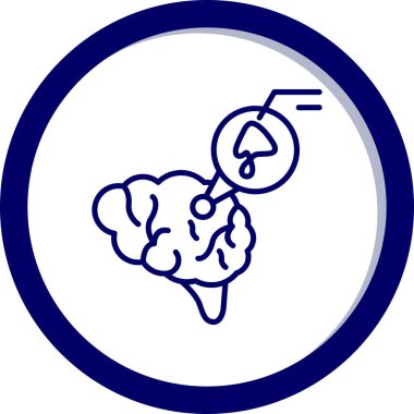 Beyin. Web simgesi basit illüstrasyon