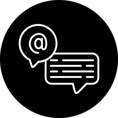 Konuşma Sohbeti simgesi, vektör illüstrasyonu