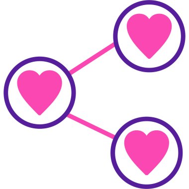 Kalp. Web simgesi basit tasarım