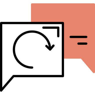 Konuş. Web simgesi basit illüstrasyon