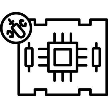 Cpu simgesine sahip mikroçip, özet biçimi