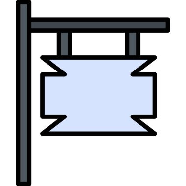 Bir post için çizgi film işaretinin vektör illüstrasyonu