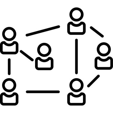 Kolayca değiştirebilen ya da düzenleyebilen sosyal ağ vektör simgesi