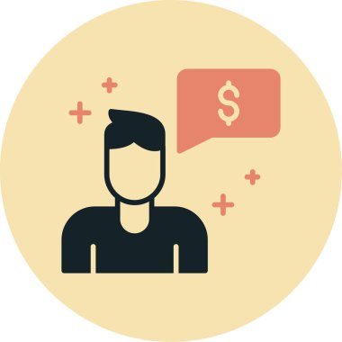 Dolar simgesi. vektör illüstrasyonu