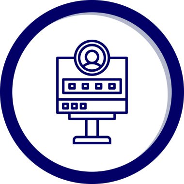 bilgisayar monitörü ikon vektör illüstrasyonu