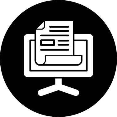 Belge. Web simgesi basit illüstrasyon