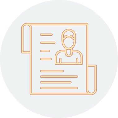 Belge simgesi vektör illüstrasyon tasarımına sahip bir adam