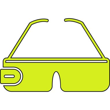 izole güneş gözlüğü çizgi film simgesi