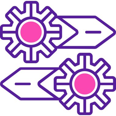 Bir dişli kümesinin vektör illüstrasyonu