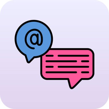 Sohbet mesajı simgesi. Beyaz arkaplanda izole edilmiş web tasarımı için hat sohbet vektör simgesi