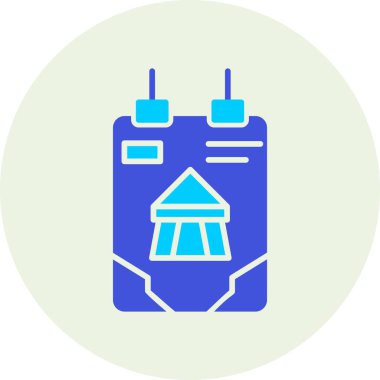 Elektrik b simgesinin vektör illüstrasyonu