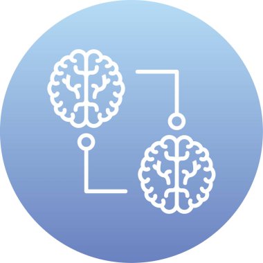 Beyin. Web simgesi basit illüstrasyon