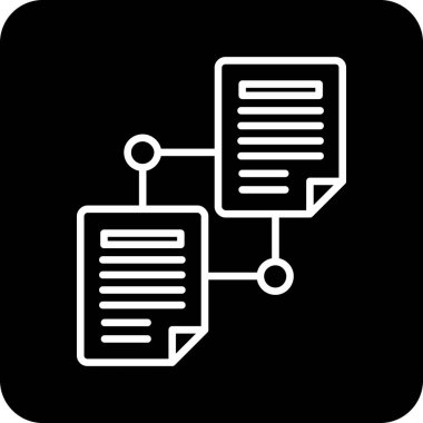 Bir belge simgesinin vektör illüstrasyonu