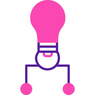 Ampul. Web simgesi vektör illüstrasyonu