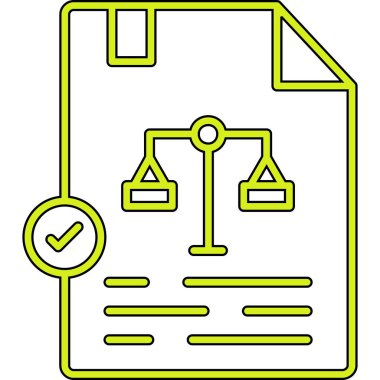 belge ikonu vektör illüstrasyonunu kontrol et