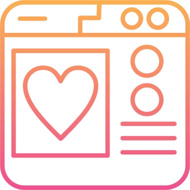 Bir kalp simgesinin vektör illüstrasyonu