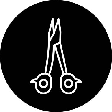 Makas. Web simgesi basit illüstrasyon