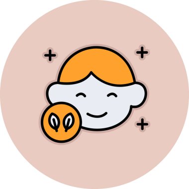 Tatlı bir cadılar bayramı balkabağı ikonunun vektör çizimi