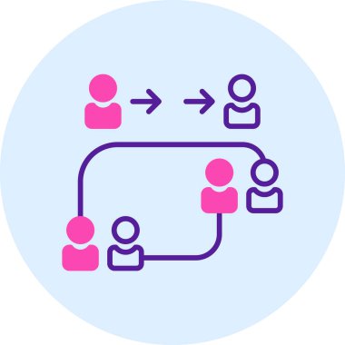 Sosyal ağ. Web simgesi basit illüstrasyon