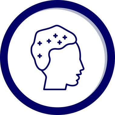 Beyin. Web simgesi basit illüstrasyon