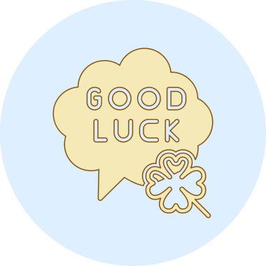 İyi şanslar kartı ve şanslı şans mesajı.