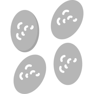 Yumurtalar düz ikon vektör illüstrasyonu