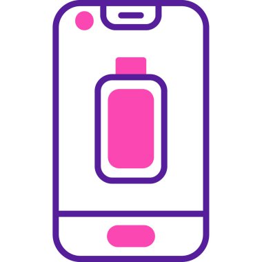 Cep telefonu simgesi, vektör illüstrasyonu