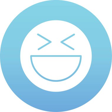 Gülümseyen simge vektörü web ve mobil uygulama tasarımınız için beyaz arkaplanda izole edildi, gülümseme logosu kavramı