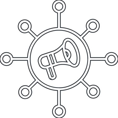 Konuşmacı. Web simgesi basit illüstrasyon