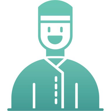 Tek bir izole adam simgesinin vektör çizimi