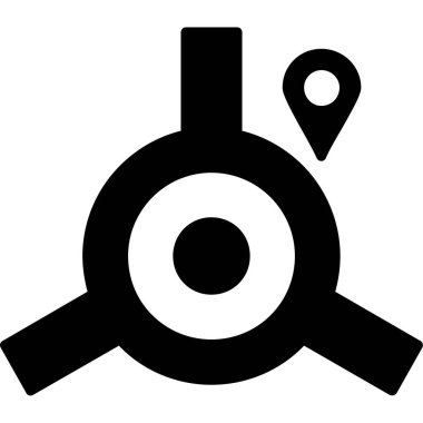 konum haritası simgesi, vektör illüstrasyonu