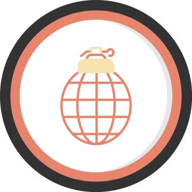 Noel topu ikonu vektör illüstrasyonu