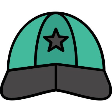 Şapka ikonu. Web için taslak çizim vektör ikonları vektör simgeleri.