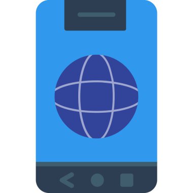 Cep telefonu. Web simgesi basit tasarım