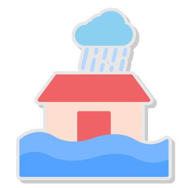 Ev. Web simgesi basit illüstrasyon