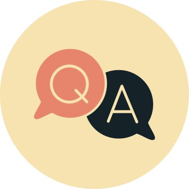 soru ve cevap vektör illüstrasyon tasarımı