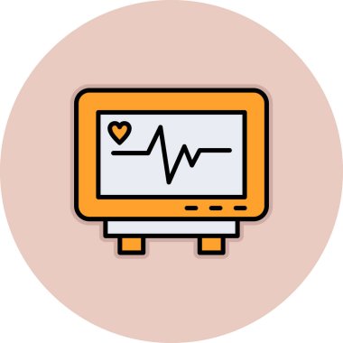 monitör simgesi, vektör illüstrasyonu basit tasarım