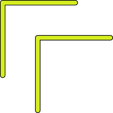 Bir f çizgi filminin vektör illüstrasyonu