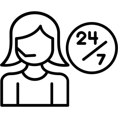 Zaman çizgisi simgesi tasarımı olan kadın