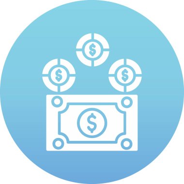 Dolar. Web simgesi basit tasarım