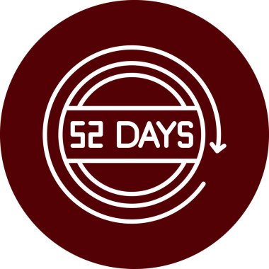 Gün simgesinde 36 gün geri sayım. vektör illüstrasyon tasarımı simgesi